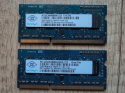 Pamięci RAM NANYA 4GB 2x2GB 1Rx8 1,5 V  SODIMM PC3-10600S-09-10-B2 1333MHZ
