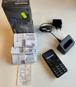 Panasonic KX-TU155 dla seniora; ekran 2.4″; Przycisk SOS; latarka; czarny