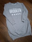 Sukienka- tunika bawełniana, kolor szary , rozmiar S/M