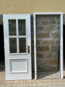 Drzwi wejściowe z demontażu meranti 95x220 cm