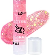 2 x sztyft z brokatem do ciała, rozświetlacz do twarzy, róż/fioletowy