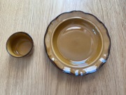 Pruszków głęboki talerz + miseczka 2 elementy dobry stan