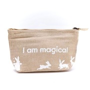 Kosmetyczka woreczek saszetka magiczna torebeczka worek I am magical z juty