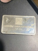 srebrna sztabka o masie 40 gramów 