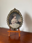 Reprodukcja The Age of Innocence Joshua Reynolds Mosiężna owalna rama