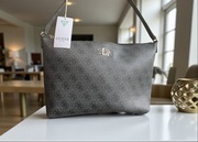 GUESS TOREBKA MONOGRAM NOWA ORYGINAŁ ORYGINALNA LOGO CZARNA SZARA KOSMETYCZ