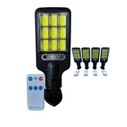 MOCNA LAMPA SOLARNA LED CZUJNIK ZMIERZCHU I RUCHU ULICZNA ZESTAW 4 LAMPY