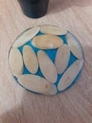 Podkładka pod kubek z żywicy epoksydowej. Plasterki drzewa.