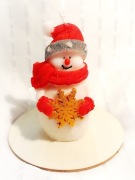 Świeca sojowa Bałwanek Śnieżynka Dekoracja Prezent Boże Narodzenie