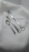 WMF art deco posrebrzany widelec do zakąsek, nóż, łyżeczka 