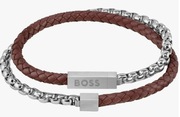 Bransoletka BOSS Biżuteria męska Skórzana i stalowa 