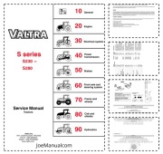 Valtra S230 S280 Tractor Service Manual Instrukcja serwisowa naprawcza
