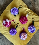 Brelok do kluczy wieczna róża handmade 