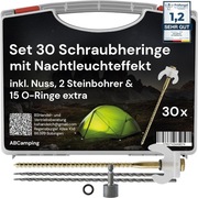 Zestaw stalowych śledzi śrubowych 20cm 30 sztuk