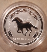 Lunar 1 rok konia 2002 1/2 uncji