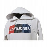 III MĘSKA BIAŁA BLUZA Z KAPTUREM JACK & JONES BAWEŁNA S