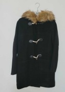 Budrysówka 5XL czarna zima wiosna Outerwear  kaptur guziki