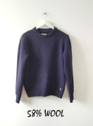 Męski wełniany sweter Fat Face Wełna M Nowy Vintage y2k Jumper wool
