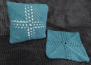 Poszewki dekoracyjne 2 szt. 40x40 cm rękodzieło szydełko