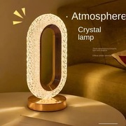 Nowoczesna lampa LED USB z dotykowym sterowaniem KRYSZTAŁOWA Glamour