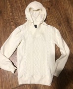 Sweter Zara , kremowa biel , rozmiar S