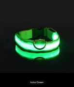 OBROŻA OZDOBNA DLA PSA Świecąca LED Zielona L