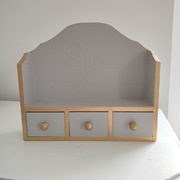 Półka na przyprawy drewniana z szufladkami 