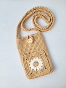Torebka na telefon. Saszetka. Etui. Handmade. Rękodzieło.Uchwyt na telefon.