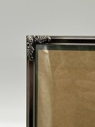 Unikatowa duńska ramka vintage z wypukłym szkłem, retro photo frame