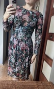 Sukienka mgiełka delikatna M kwiaty floral