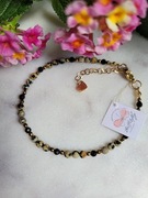 Bransoletka z turmalinu i jaspisu dalmatyńskiego Hand made