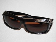 Sportowe okulary przeciwsłoneczne - czarno brązowe