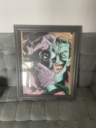 Rysunek Joker 54*45 ręcznie malowane kredkami + rama