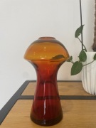 Wazon Horbowy Fungi Huta Sudety Barbara szkło PRL kolorowe