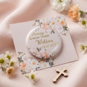 Złocone Magnesy na Komunię - Pamiątkowe Podziękowania dla rodziny