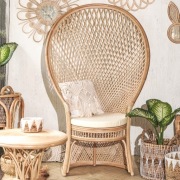 Fotel ręcznie wykonany z rattanu, z Bali