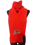 Ciepły wełniany szal Hugo Boss Athletic czerwony długi 2 metry