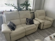 Skórzane fotele z funkcja relax - konfort