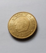 50 Euro centów - Belgia 2004r, śr. 24,25mm, waga 7,80g