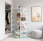 Obrotowy stojak na buty 7 poziomów 360 organizer biały