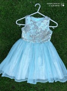 Piękna sukienka tiul morska r.92/98