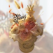 FLOWER BOX ŚWIECA SOJOWA WIECZNY BUKIET OKOLICZNOŚCIOWY DZIEŃ BABCI DZIADKA