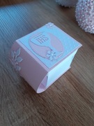 Exploding box komunijny z aniołkiem–podziękowanie dla gości lub prezent