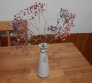 VINTAGE Biały Porcelanowy wazon z kolumną Zygmunta  LUBIANA  z PRL-u .