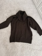 Sweter z golfem nowy Stradivarius XS/34 brązowy czekoladowy