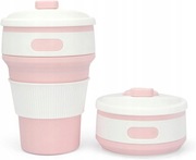 Składany Kubek Wielokrotnego Użytku Turystyczny Różowy