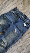 Spodnie 158 XS z dziurami jeansy rurki