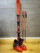 Narty dla dzieci 130cm +buty + kijki