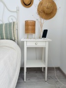 Stolik nocny szafka nocna Ikea Hemnes biały - 2 szt