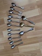 Łyżeczki platerowe posrebrzane różne rozmiary do herbaty vintage 14sztuk